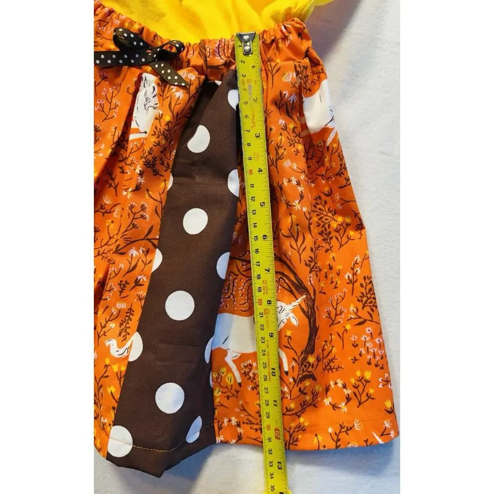 Handmade unicorn‎ Polkadot Skirt With Kids Shirt, Handmade Ribbon Size 4T